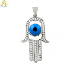 Gümüş Nazar Boncuğu Kolye Ucu